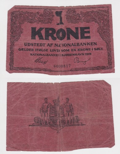 Krone banknote kaffeposer - 1,
