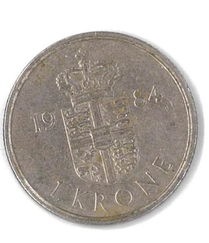 Krone münze dänemark - krone, dänemark-