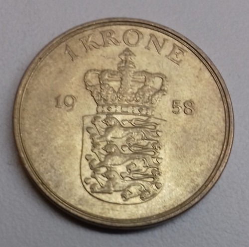 Dänemark krone 1958 - dänemark, krone,