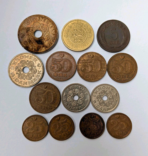 14x dänemark münzen - lot, 5